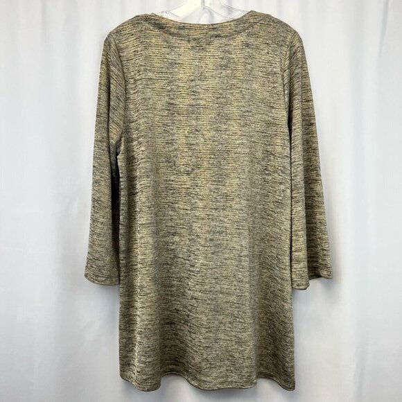 One World Womens Tunic Sweater Multicolor Heathered Stretch Long Sleeve Large - Picture 5 of 10